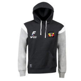 Sweat Capuche Noir/Gris Junior